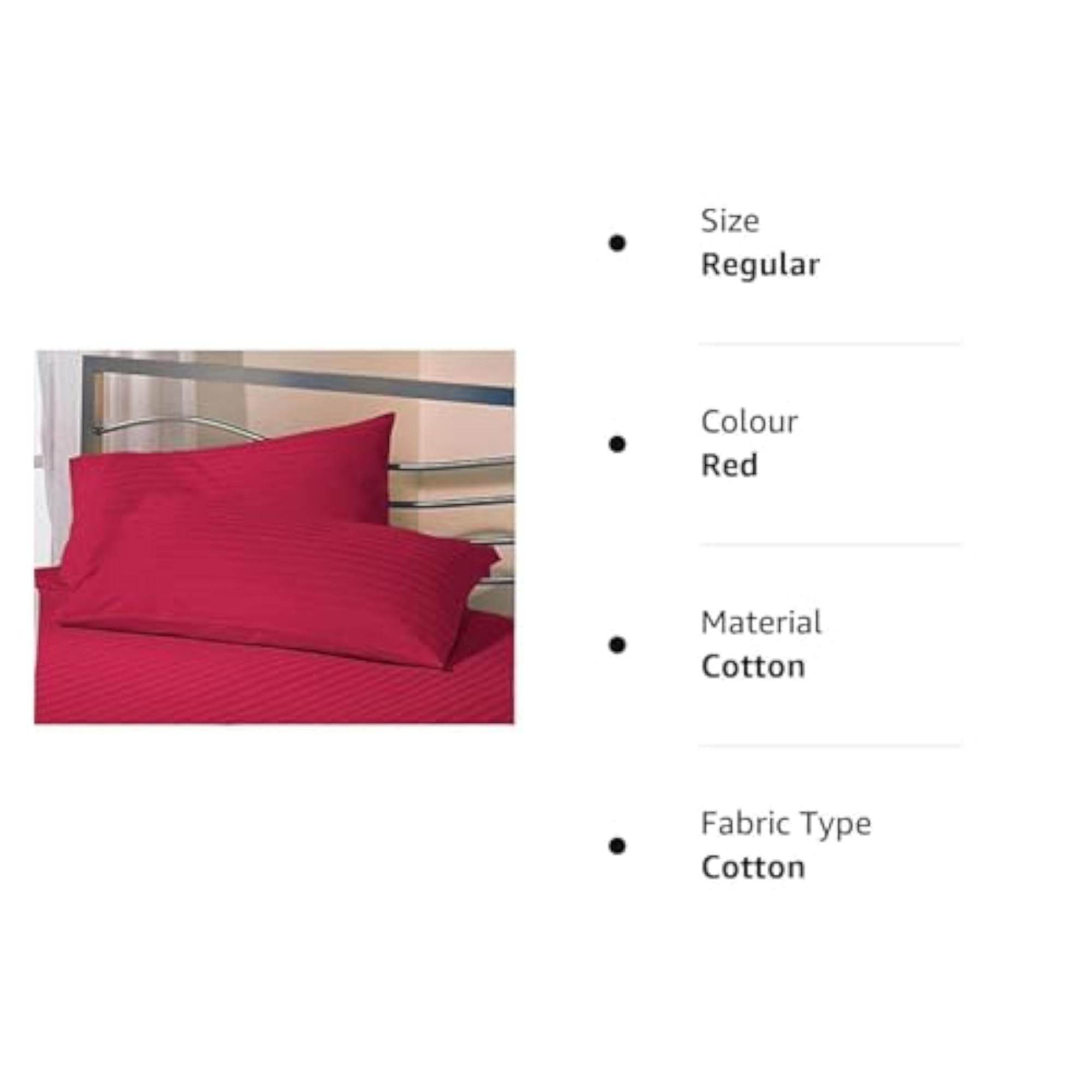 Sateen Stripe Cotton Pillow Cover, 2 Pieces